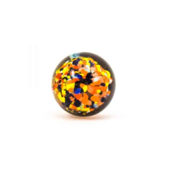 Mulitcoloured Glass Ball Knob - Mulitcoloured Glass Ball Knob