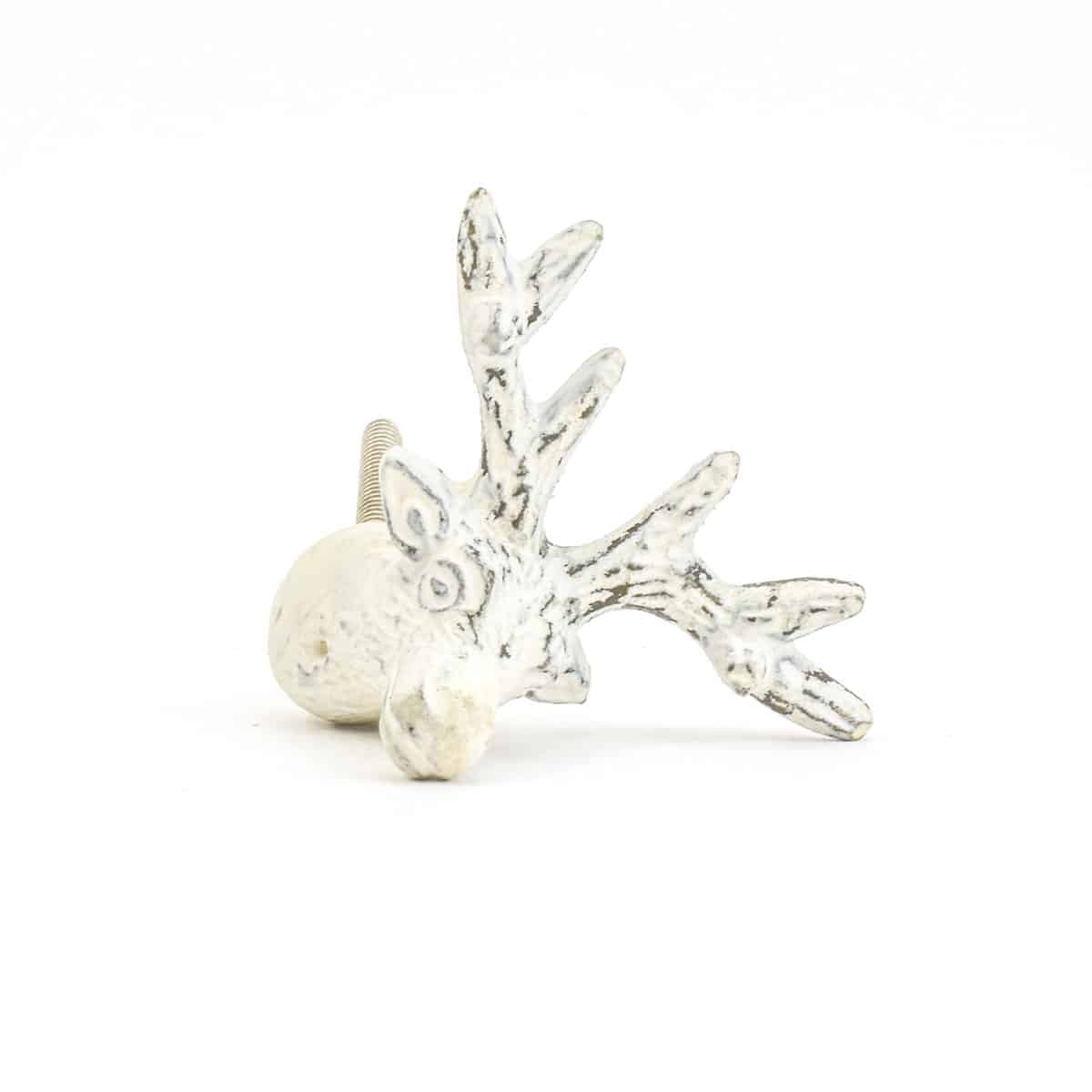 Rustic White Deer Knob Shop For Cabinet Knobs Online