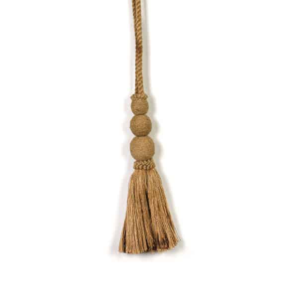 Triple Sphere Jute Curtain Tie Back - Triple Sphere Jute Curtain Tie Back