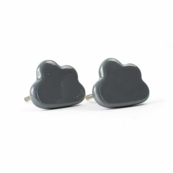 Grey Ceramic Cloud Knob - Grey Ceramic Cloud Knob