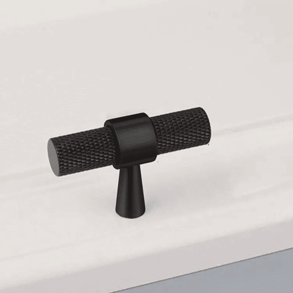 Porto - Knurled Matte Black Pull - Knurled Matte Black Pull