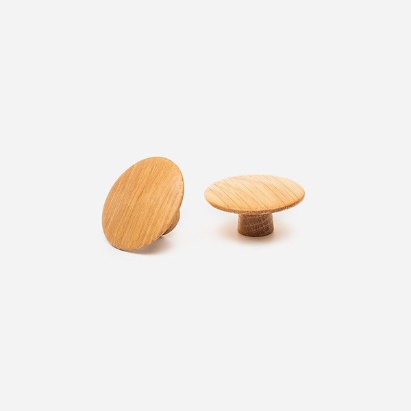 Blyth - Red Oak Wood Disc Knob - Red Oak Wood Disc Knob