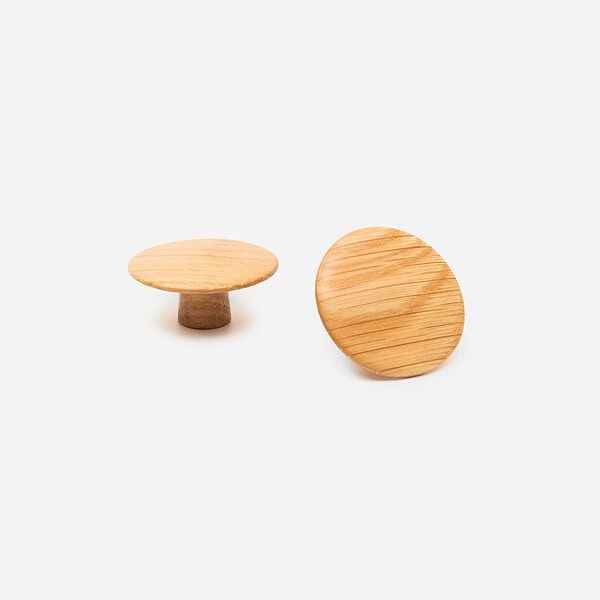 Blyth - Red Oak Wood Disc Knob - Red Oak Wood Disc Knob