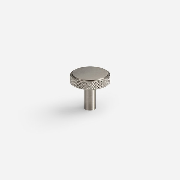 Lija - Knurled Brushed Nickel Brass Knob - Knurled Brushed Nickel Brass