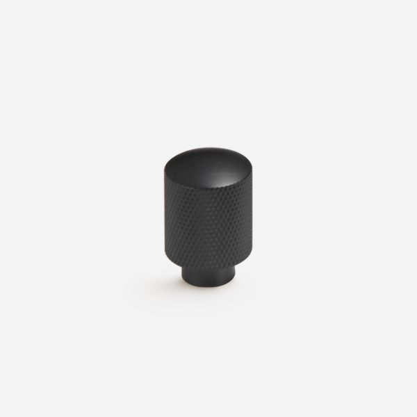 Ekati - Matte Black Brass Barrel Knob - Matte Black Brass Barrel Knob