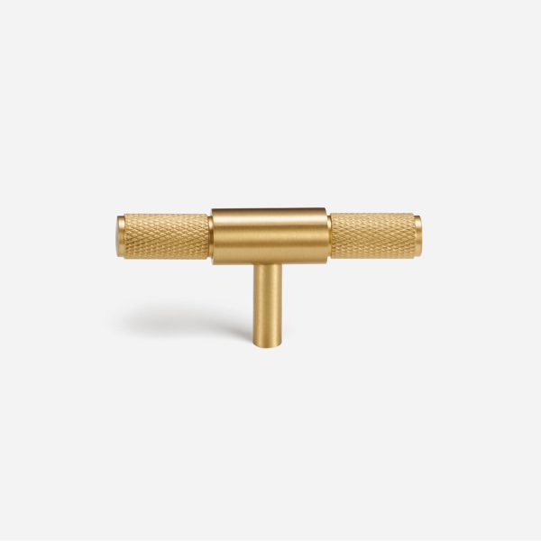 Ekati - Knurled Brushed Brass Pull - Knurled Brushed Brass Pull