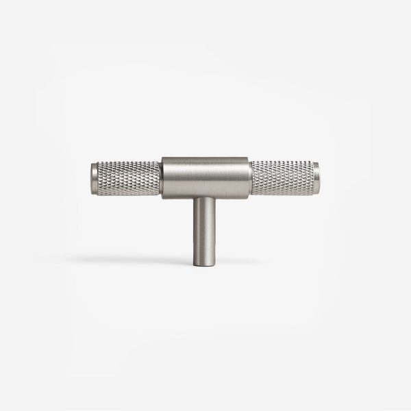 Ekati - Knurled Brushed Nickel Brass Pull - Knurled Brushed Nickel