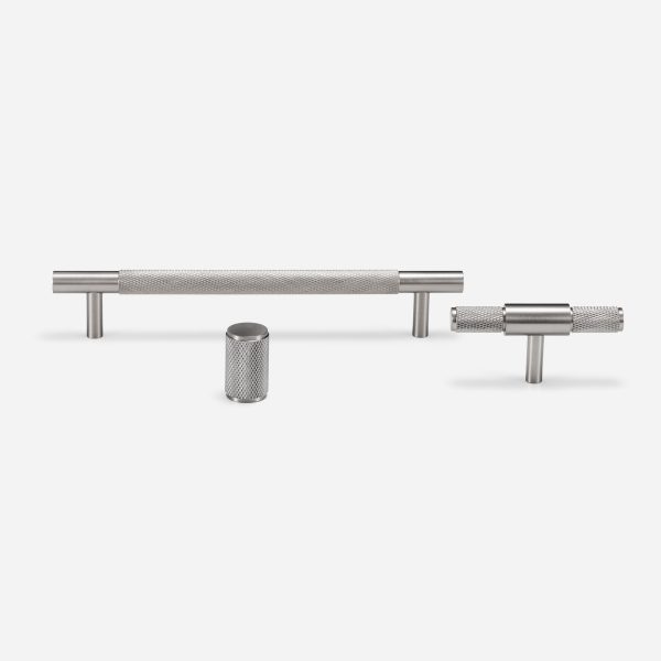 Ekati - Knurled Brushed Nickel Brass Pull - Knurled Brushed Nickel