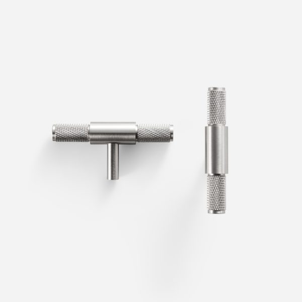 Ekati - Knurled Brushed Nickel Brass Pull - Knurled Brushed Nickel