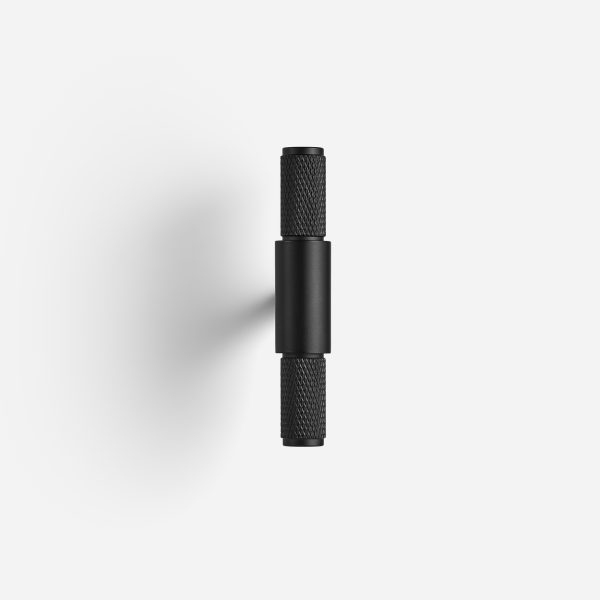 Ekati - Knurled Matte Black Brass Pull - Knurled Matte Black