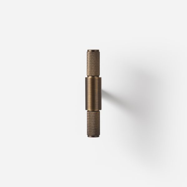 Ekati - Knurled Antique Bronze Brass Pull - Knurled Antique Bronze Brass