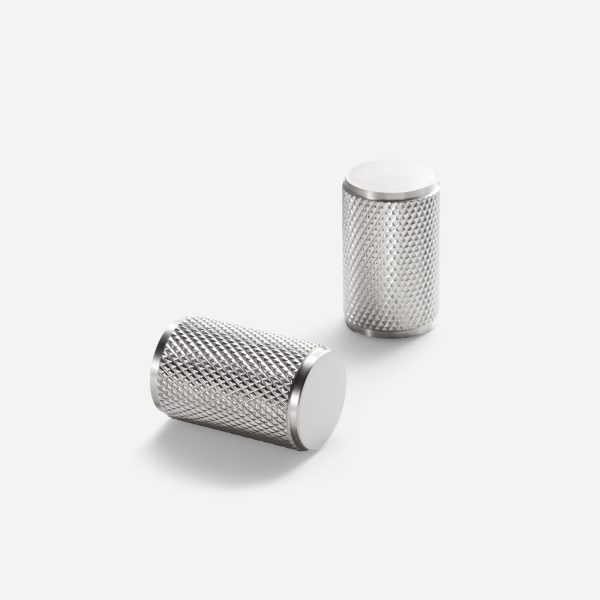 Ekati - Knurled Brushed Nickel Brass Knob - Knurled Brushed Nickel Brass Knob