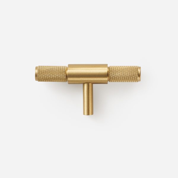 Ekati - Knurled Brushed Brass Pull - Knurled Brushed Brass Pull