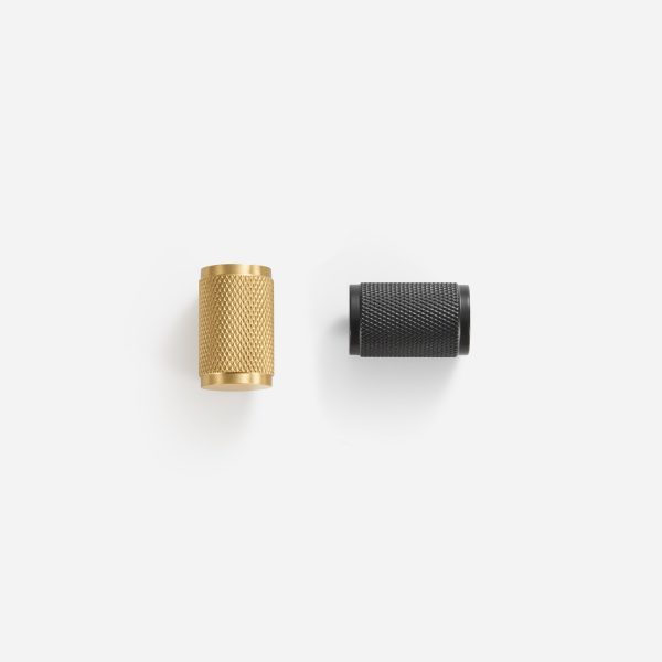 Ekati - Knurled Brushed Brass Knob - Knurled Brushed Brass Knob