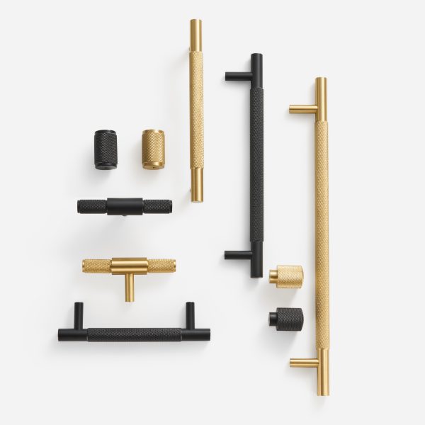 Ekati - Knurled Brushed Brass Pull - Knurled Brushed Brass Pull