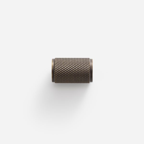 Ekati - Knurled Antique Bronze Brass Knob - Knurled Antique Bronze Brass Knob