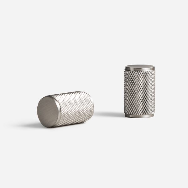 Ekati - Knurled Brushed Nickel Brass Knob - Knurled Brushed Nickel Brass Knob