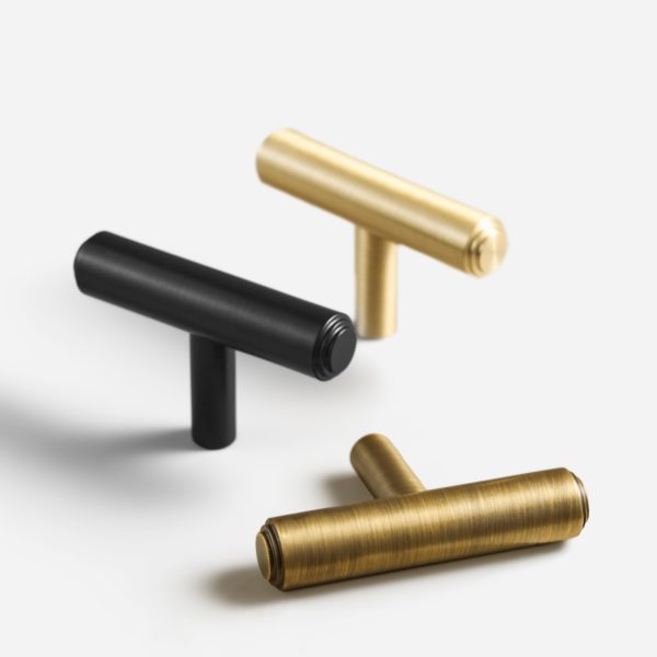 Mir - Matte Black Brass Pull - matte black brass