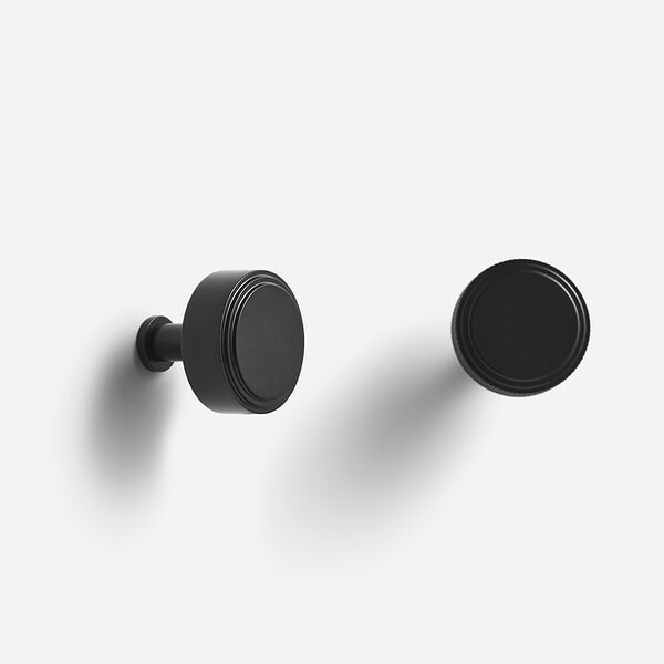 Mir - Matte Black Brass Knob - Matte Black Brass