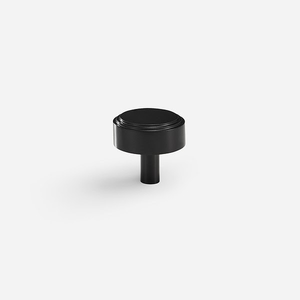 Mir - Matte Black Brass Knob - Matte Black Brass