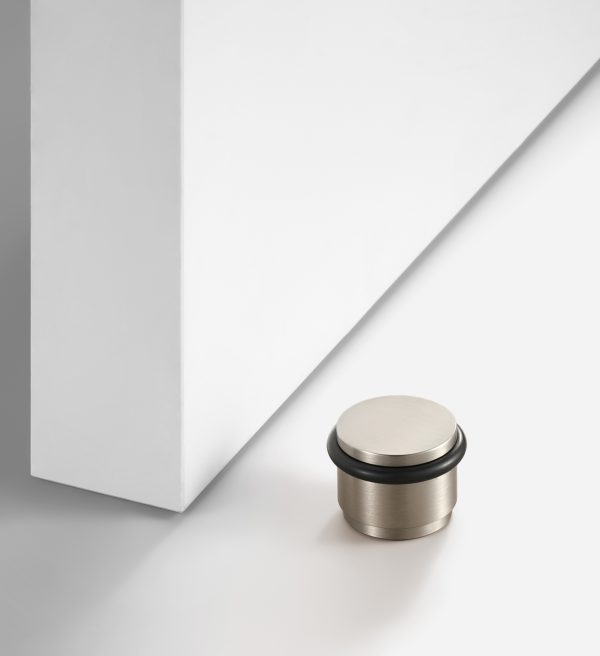 Uji - Brushed Nickel Brass Door Stop - Brushed Nickel Brass Door Stop