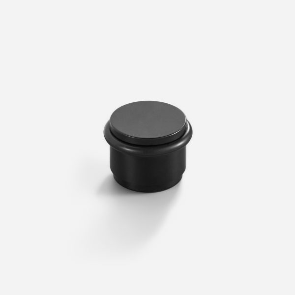 Uji - Matte Black Brass Door Stop - Matte Black Brass Door