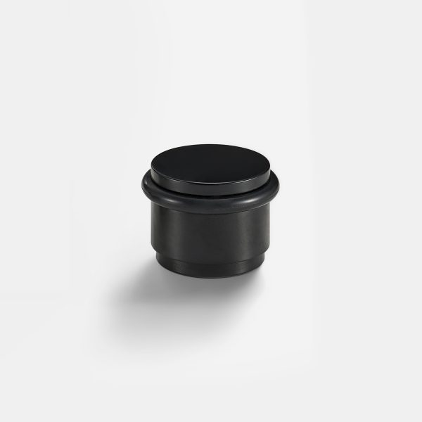 Uji - Matte Black Brass Door Stop - Matte Black Brass Door