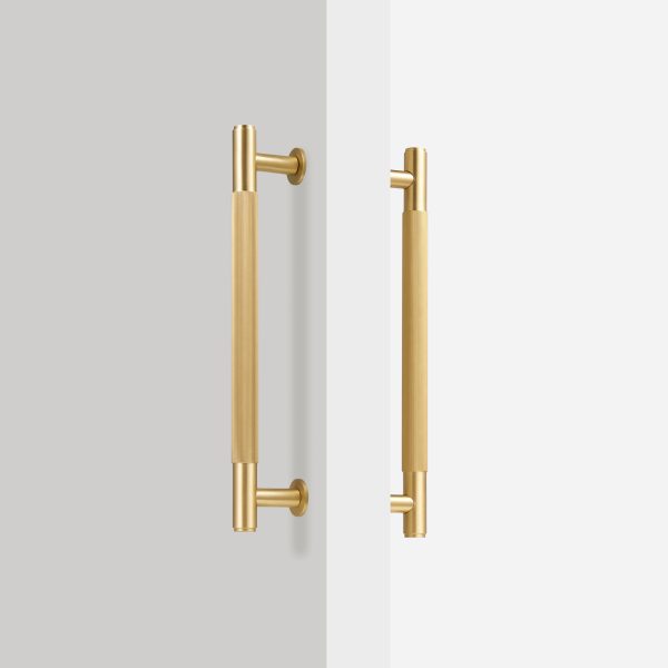 Matte Brass Linear Knurled Door Pull - Matte Brass Linear Knurled Door Pull