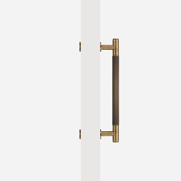 Antique Bronze Brass Linear Knurled Door Pull - Antique Bronze Brass Linear Knurled Door Pull