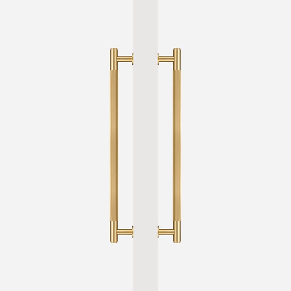 Matte Brass Linear Knurled Door Pull - Matte Brass Linear Knurled Door Pull