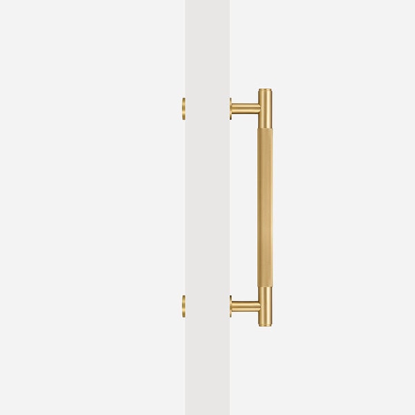 Matte Brass Linear Knurled Door Pull - Matte Brass Linear Knurled Door Pull