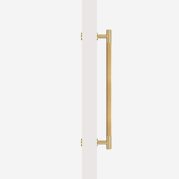 Matte Brass Linear Knurled Door Pull - Matte Brass Linear Knurled Door Pull