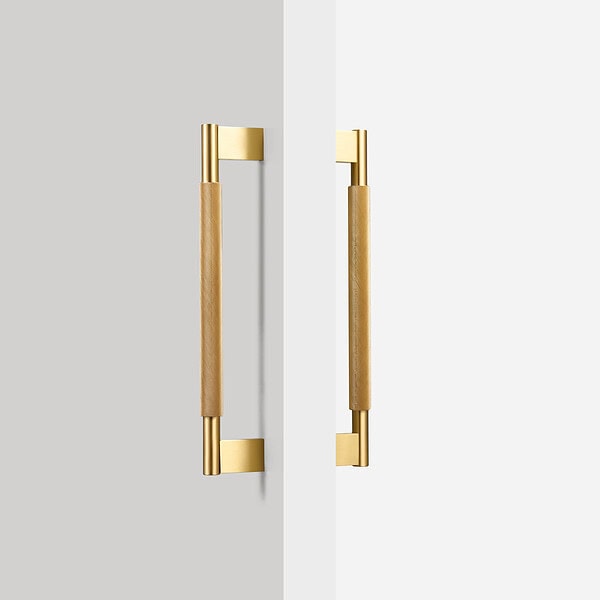 Brushed Brass Knurled Door Pull - Brushed Brass Knurled Door Pull