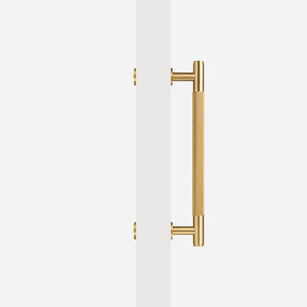 Matte Brass Diamond Knurled Door Pull - Matte Brass Diamond Knurled Door Pull