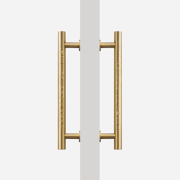 Matte Brass Hammered Door Pull - Matte Brass Hammered Door Pull