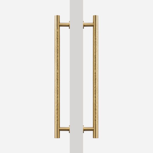 Matte Brass Hammered Door Pull - Matte Brass Hammered Door Pull