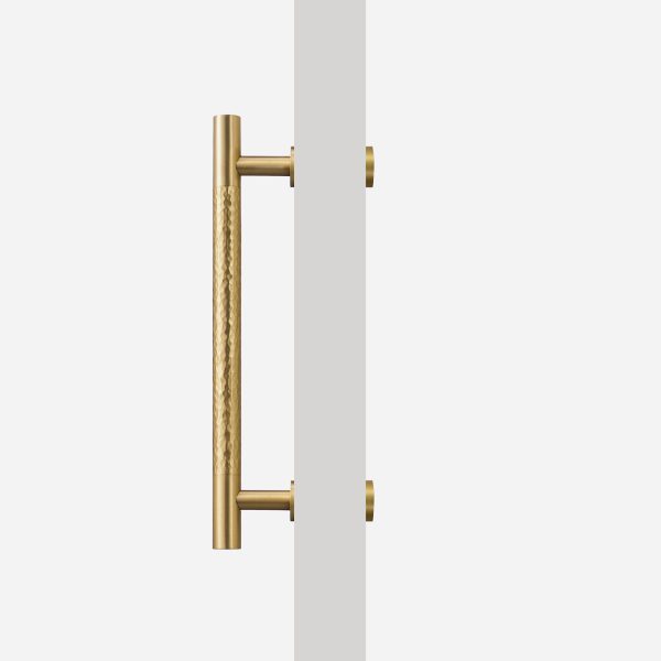 Matte Brass Hammered Door Pull - Matte Brass Hammered Door Pull