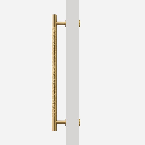 Matte Brass Hammered Door Pull - Matte Brass Hammered Door Pull